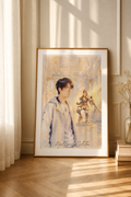 Oner T1 Royal Legends esports wall art digital print, watercolor style in a living room